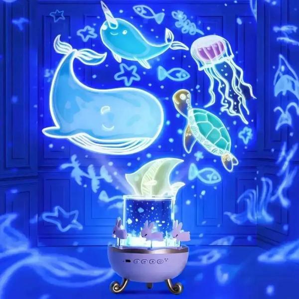 Bunny's Carousel Night Light Projector-Soothing Sleep Light for Kids