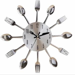 Kitchen Wall Clock – Decorative Spoon & Fork Design