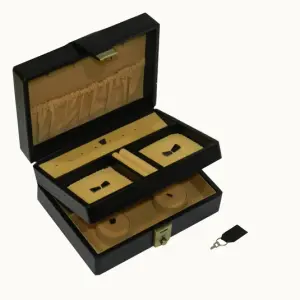Small & Compact Jewelry Box Double Layer # Double_Button JB
