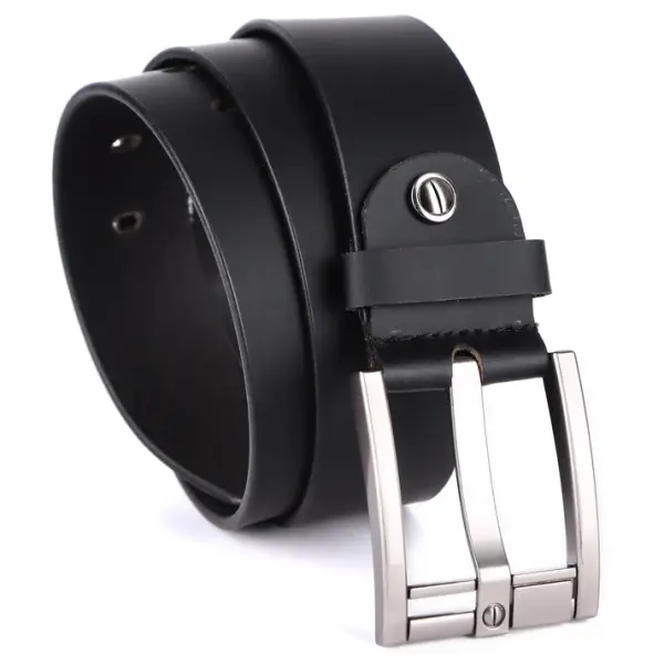Mens Leather Belt 40mm Crystal Mat