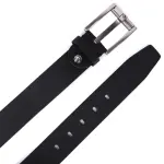 Mens Leather Belt 40mm Crystal Mat