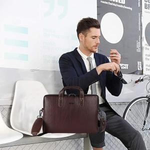 LAVERI GENUINE LEATHER LAPTOP BAG FOR MEN WOMEN 14inch 15inch Cow Hide Office Briefcase Business Cross Body Messenger Bag IPad Macbook Adjustable Shoulder Strap Premium VIP #2817