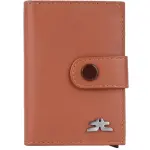 Smart Pop-Up Metallic Card Holder Wallet in Leather #4401