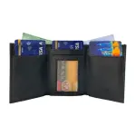RFID Compact Trifold Cards & Cash Wallet # 1891 Elastic
