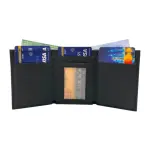 RFID Compact Trifold Cards & Cash Wallet # 1891 [8] Elastic