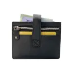 Slim Loop Lock Cards, Cash & Coins Holder Genuine Leather RFID # 4505NL