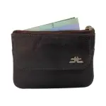 Slim Travel Top Zipper Cards, Cash, Coins & Key Wallet RFID # 1814