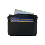Slim Travel Top Zipper Cards, Cash, Coins & Key Wallet RFID # 1372