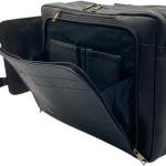 Backpack, Black, Convertible Laptop Bag with Top Handle, Gold Hardware Buckles