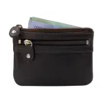 Slim Travel Top Zipper Cards, Cash, Coins & Key Wallet RFID # 1814