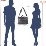 LAVERI FULL GRAIN LEATHER LAPTOP BAG MEN 13/14/15.6inch Cow Hide Office Briefcase Business Cross Body Messenger Bag IPad Macbook Adjustable Shoulder Strap Expandable 1 Year Warranty #2819