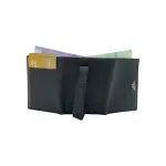 RFID Compact Trifold Cards & Cash Wallet # 1891 [8] Elastic