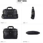 LAVERI® Genuine Leather Laptop Bag Men Women upto 15.6inch Cow Hide Office Briefcase Business Cross Body Messenger Bag IPad Macbook Adjustable Shoulder Strap Premium 1 Year Warranty #2872