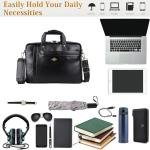 LAVERI® FULL GRAIN LEATHER LAPTOP BAG MEN 13/14/15.6inch Cow Hide Office Briefcase Business Cross Body Messenger Bag IPad Macbook Adjustable Shoulder Strap Premium 1 Year Warranty #2866