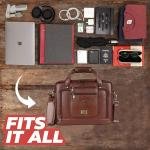 LAVERI® Genuine Leather Laptop Bag Men Women upto 15 inch Cow Hide Office Briefcase Business Cross Body Messenger Bag IPad Macbook Adjustable Shoulder Strap Premium 1 Year Warranty #2870