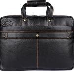 LAVERI® Genuine Leather Laptop Bag Men Women upto 15.6inch Cow Hide Office Briefcase Business Cross Body Messenger Bag IPad Macbook Adjustable Shoulder Strap Premium 1 Year Warranty #2869