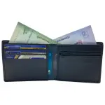 Slim & Compact Leather Bi-Fold Wallet # 4627Z [ELAS]
