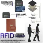 Smart Pop-Up Metallic Card Holder Wallet in Leather #4403