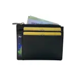 Slim Loop Lock Cards, Cash & Coins Holder Genuine Leather RFID # 4505