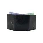 RFID Compact Trifold Cards & Cash Wallet # 1891 Button