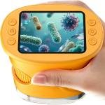 1000 x Portable Children's Microscope Magnifying Glass: Digital Microscope for 2.0 Inch IPS & 8 LED Light – Gift for Girls 4-12 Years, Boy, Girl, Mini Magnifying Glass – Kids Toy
